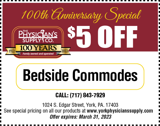 $5 off bedside commodes